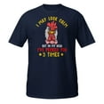 thumbnail image 2 of Hen Look Calm Novelty Apparel Pecked You 3 Times T-Shirt (Navy, 2XL), 2 of 2