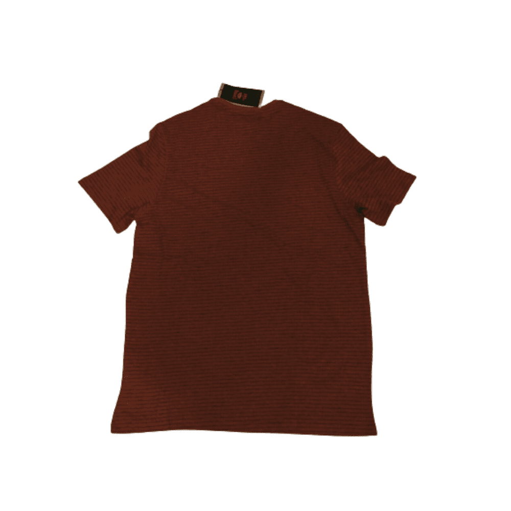 Copper & Oak Men's Short Sleeve Crew Neck Striped Cotton Shirt