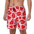 thumbnail image 1 of Balery Lips Kiss Bañador para hombre, shorts de playa de secado rápido con entrepierna y forro de compresión-Medium, 1 of 6