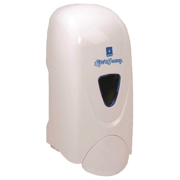 Lite'n Foamy 1000 mL Hand Soap Dispenser - White, 1 Count - Wall Mounted or Screw-In, Refillable, ADA Compliant, Long Lasting for Commercial & Home Use