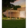 thumbnail image 3 of Garvee 10x10 Ft Outdoor Pergola with Retractable Canopy – Upgraded Aluminum Faux Wood Grain Metal Patio Pergola for Modern Backyard Deck, Porch, Grape Trellis In White, 3 of 28
