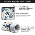 thumbnail image 7 of Seashell Starfish Coral Kitchen Oven Mitt and Pot Holder Sets 4 Pcs for Baking, Cooking and Grilling, Heat Resistant Up To 392 °F, 7 of 7