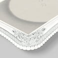 thumbnail image 4 of REGALWOVEN Plated Picture Frame with Crystal for Wedding Shiny with Clear Glass Photo Frames for Tabletop Decor Silver and White 4x6, 4 of 6