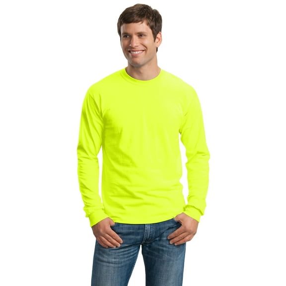 Gildan Men's 100 Percent Cotton Long Sleeve T-Shirt. G2400