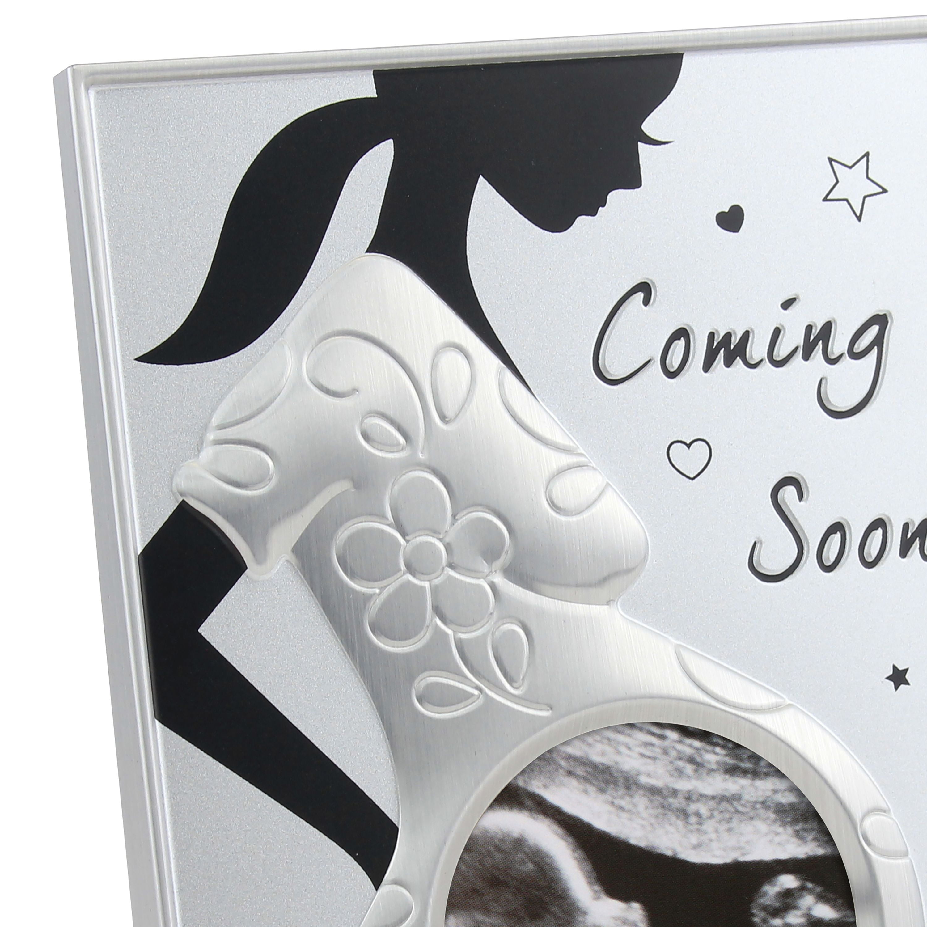 Better Homes & Gardens 3" x 3" Rectangle Metal Tabletop Sonogram Single Picture Frame, Silver