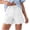 White, variant on Women's Y2K Jean Shorts High Waist Loose Scalloped Hem Denim Shorts Soft Stretch Vintage Jeans with Pockets Daily Travel Casual Outfits White