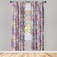 thumbnail image 3 of Ambesonne Floral Curtains, Grunge Continuous Branches, Pair of 28"x84", Eggplant and Pale Seafoam, 3 of 5