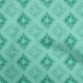 thumbnail image 1 of oneOone Silk Tabby Turquoise Green Fabric Leaves Craft Projects Decor Fabric Printed By The Yard 42 Inch Wide, 1 of 5