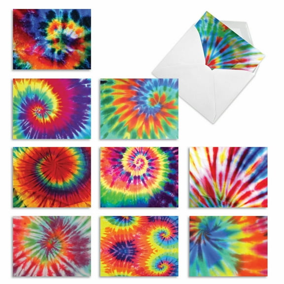 10 Thank You Note Cards Pack (4 x 5.12 Inch) - TO DYE FOR M6593TYG