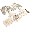thumbnail image 4 of Wedding Wooden Trees for Crafting, Rustic Guest Registry with 50pcs Wooden Hearts, Wood Tree Frame Drop Box Guest Books Handicraft Decoration for Wedding Anniversaries, 4 of 8