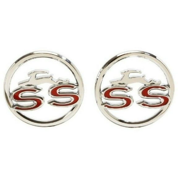 Trim Parts 2252 1963 Chevrolet Impala SS Rear Quarter Panel Emblem Set USA Made