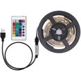 thumbnail image 1 of Vislone Led Strip Lights, LEDs RGB Strip Light with Remote Control 16 Colors Dimmable 4 Lighting Modes IP65 Waterproof SMD3825 for TV Set Wine Cabinet Home Party Decoration Festival Wedding Function, 1 of 8