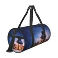 thumbnail image 3 of Gaeub Lantern On Snow With Christmas Lightweight Travel Cylinder Bag Gym Tote Bag Sports Training Duffle Bag with Pockets and Straps, 3 of 8