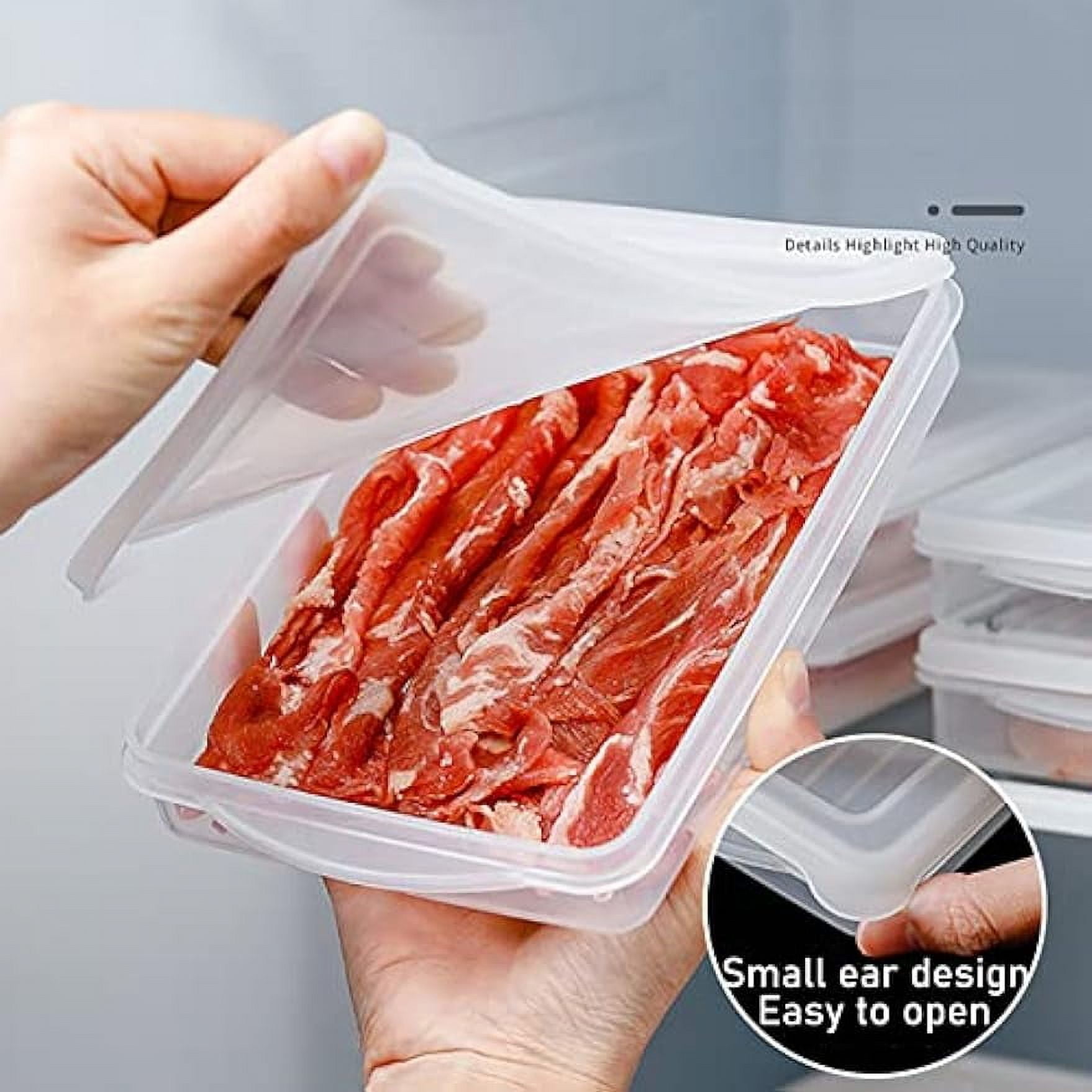 2 Pack Bacon Keeper, Deli Meat Saver Cheese Cold Cuts Plastic Food Storage Containers with lids, for Refrigerator, Lunch Box Christmas Cookie Holder Meal Prep Containers