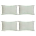 thumbnail image 1 of Deconovo Fundas de cojines decorativas - Juego of 4 Soft Linen Cushion Covers, Machine Washable Pillowcases for Sofa, Pastel Green, 12x20 Inch, 1 of 7
