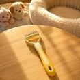 thumbnail image 5 of Pet Detangling Brush, Fine-Tooth Deshedding Comb, Stainless Steel Grooming Brush, Skin-Safe Rounded Blade Pet Grooming Tool, for Long Short Haired Dog Cat Knot Mat Removal Shedding Reduction, 5 of 6
