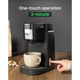 thumbnail image 3 of Single Serve Coffee Maker for K-Cup & Ground Coffee, Fast Brew One Cup Machine with 10oz Stainless Steel Tank, Compact Design Capsule Coffee Machine, Black, 3 of 7
