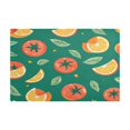 thumbnail image 6 of Qxltty Tomato Orange Pattern Leather Drying Mat for Kitchen Countertops Coffee Mats Hide Stain Quickly Absorbs Water Tableware Decor, 6 of 6