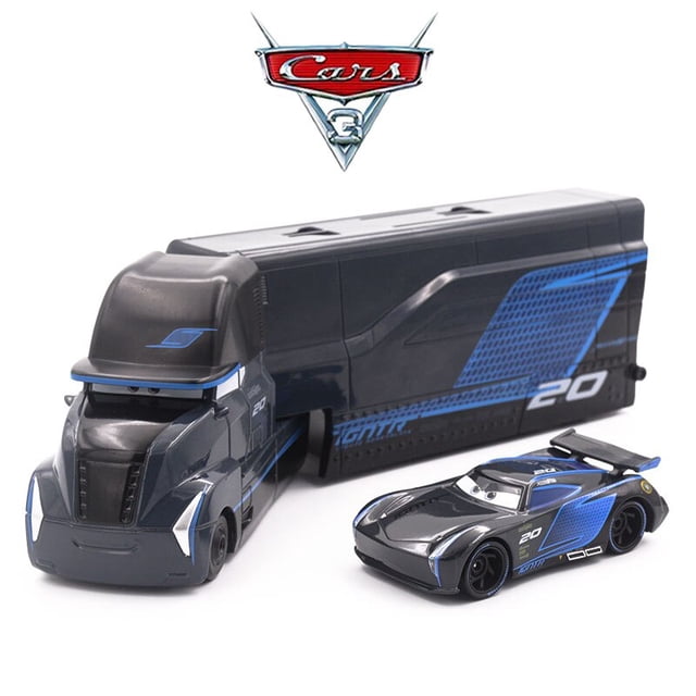 Disney-coches de juguete Pixar Cars 3 para niños, Jackson Storm Hauler, Jackson Storm, modelo de coche de aleación, camión para regalo, 1:55 Gong Bohan LED