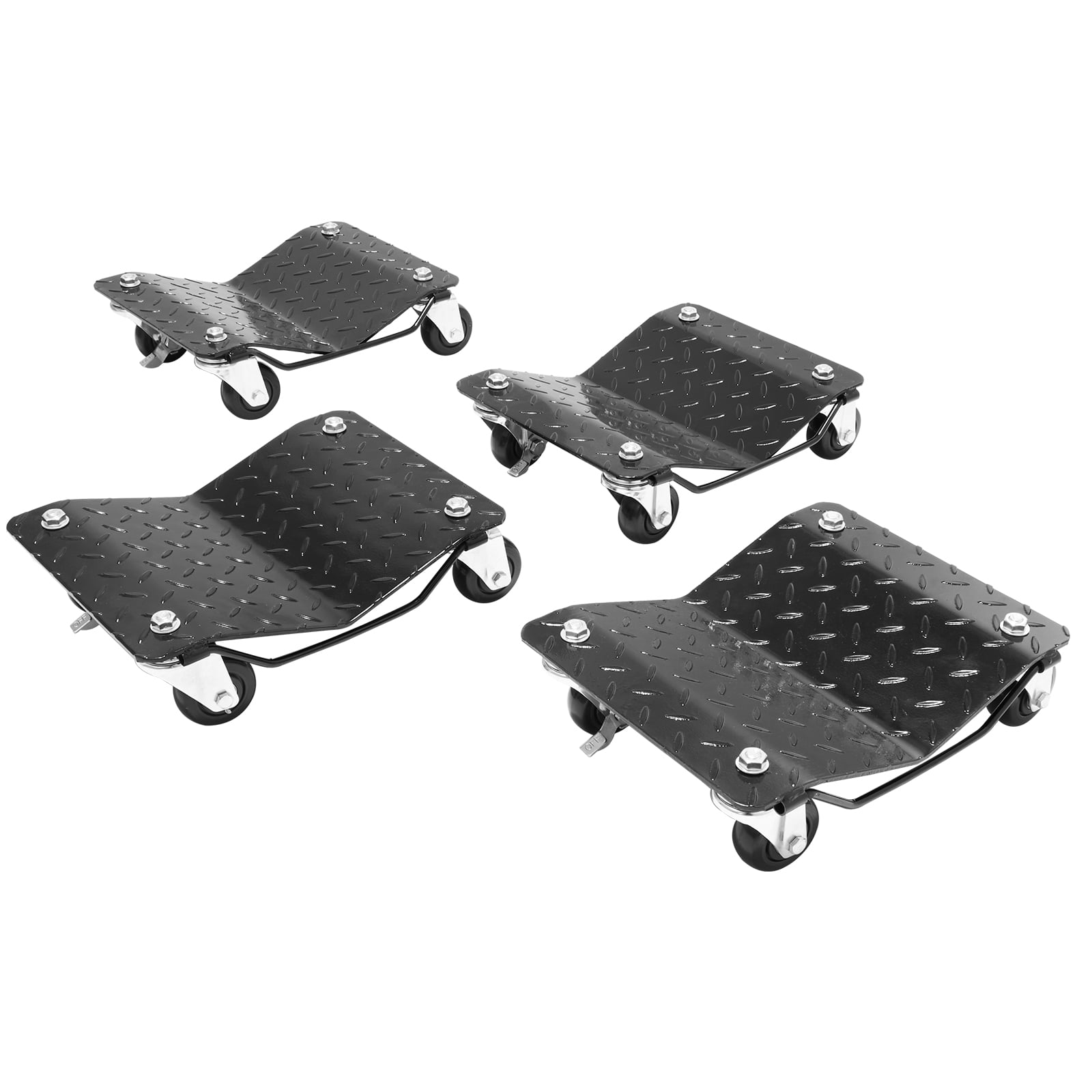 VEVOR Car Dolly Wheel 4 PCS 6000lb Steel Tire Dolly Heavy Duty Skate Auto Repair Dolly Each for 1500lb