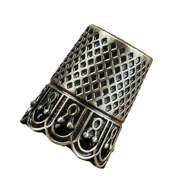 Dedales de costura, dedales de metal para coser a mano protector de dedos, accesorios de artesanía para acolchar para tejer herramienta de bricolaje Bronce BLESIY dedal de costura