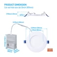 thumbnail image 4 of 4 Pack 4" LED Recessed Light with J-Box, CRI90, Ultra Thin Panel, 3000K Warm White, 9W 810LM Dimmable LED Downlight, 4 of 6