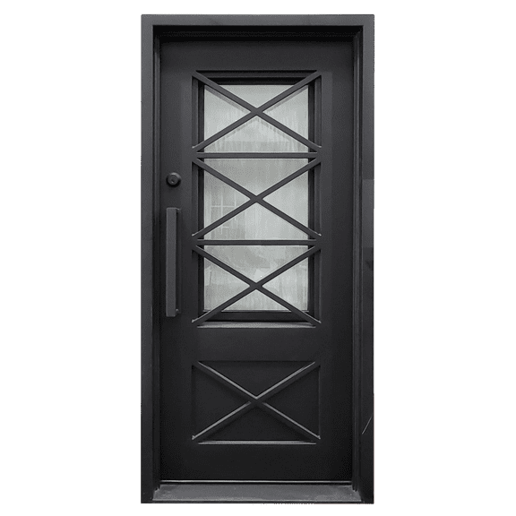 3-Lite Iron Door