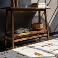 thumbnail image 2 of Carson Carrington Carson Shag Area Rug White/Rust 2'2" x 7' Runner 6' Runner, 8' Runner Runner, Indoor Living Room, Bedroom, Dining Room Ivory, Cream,, 2 of 5