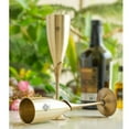 thumbnail image 2 of Indian Art Villa Antique Finish Brass Champagne Glasses Set with Blue Velvet Box, Drinkware, Antique Gold, 6.8 oz - Set of 2, 2 of 3