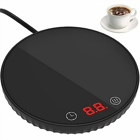 US Coffee Mug Warmer Round Coffee Cup Warmer 8 Hours Auto Shut Off Portable Candle Warmer Ceramic Cup Warmer 2-Temp Settings Glass Cup Warmer Mug Heater for Coffee Milk(American Rules)