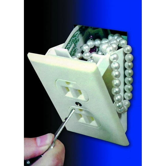 U.S. Patrol 0.4 oz. Hidden Wall Safe with Cutout Saw and Template, JH558 White