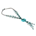 thumbnail image 3 of Multi Strand Turquoise Donut Wax Rope Necklace, 3 of 3