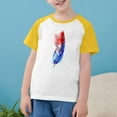 thumbnail image 2 of ZACPNCV Toddler Boys 4th of July Shirts Kids Flag T-Shirt Girls Patriotic Short Sleeve Tees Cotton Top Clothes Yellow 3-4 Years, 2 of 8