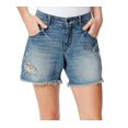 thumbnail image 3 of Frayed Women's Denim Frayed Hem Midi Shorts (24, Oak Ridge), 3 of 3