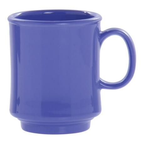 

G.E.T. Diamond Mardi Gras 8 oz Peacock Blue Melamine Stacking Mug #TM-1308-PB