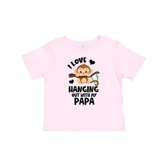 Inktastic Monkey I Love Hanging out with My Papa Boys or Girls Baby T-Shirt