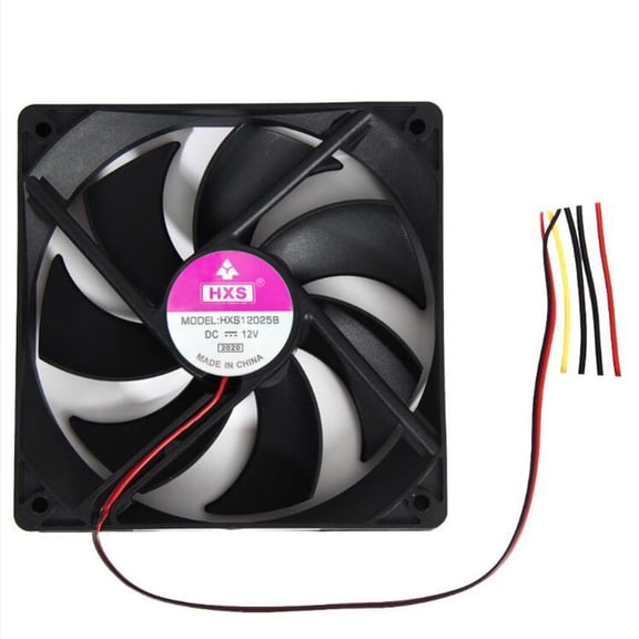 Leeye 120mm PC Case Fan 2 Pack 120x25mm 12V 4Pin Brushless Cooling Fan 1800RPM Quiet Computer Case Fan for CPU Cooler Chassis, Black, One Size