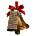 thumbnail image 4 of Shoreew Bible Verses Scripture Christmas Bell Ornament Metal Golden Bell Christmas Tree Decoration Inspirational Bible Verse Bell Religious Ornament for Christian Home Decor, 4 of 7
