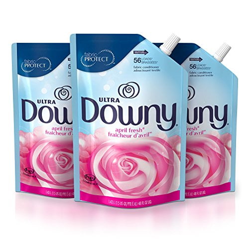Downy Ultra Liquid Laundry Fabric Softener, April Fresh Scent, 168 Total Loads, 3 Pack