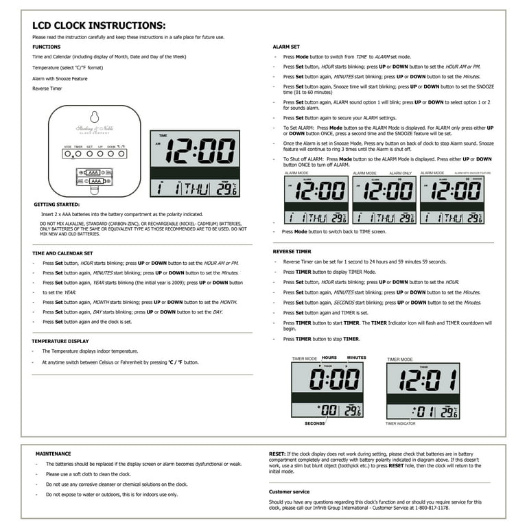 Casio Digital Wall Clock