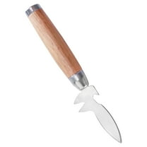 Greenadscape 1Set Oyster Shucking Knife Stainless Steel Wood for Home Use Seafood Preparation
