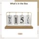 thumbnail image 5 of Calendario perpetuo de madera plegable, calendario para escritorio con marco de metal dorado, calendario perpetuo de escritorio de madera con visualización de mes y fecha, calendario de bloques decora, 5 of 5