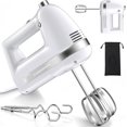 thumbnail image 1 of Z-DESDEMONA Electric Hand Mixer, Powerful Hand Mixer Electric Handheld with Whisk, Dough Hook,Hand Held Mixer with Turbo for Baking Cakes, Eggs, Cream Food (White), 1 of 8