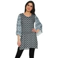 thumbnail image 1 of Moomaya Kurta Court Imprimé Kimono Tunique à Manches pour Femmes Tenue d'Été Kurti pour Dames, 1 of 5