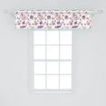 thumbnail image 2 of Ambesonne Tea Party Valance Pack of 2, Cinnamon Rolls Croissant, 54"X12", Champagne and Multicolor, 2 of 4