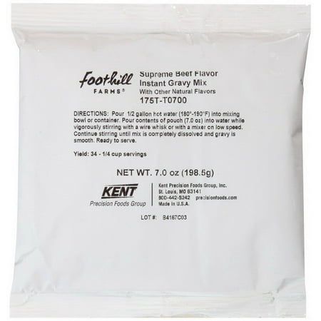 (Price/Case)Foothill Farms 175T-T0700 Gravy Mix Beef Supreme Instant Fat Free Gluten Free Lactose Free Add