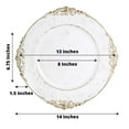 thumbnail image 3 of Platos de base redondos de acrílico de 13" con borde en relieve, color oro blanco, 6 unidades, BalsaCircle, 3 of 8