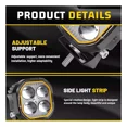 thumbnail image 4 of Faros De Auxiliares Luz 5modos Led 80w Para Auto Moto 2pcs, 4 of 8