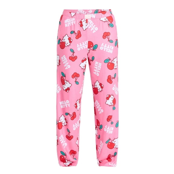 Women's Hello Kitty Pink Pajama Sleep Pants - Small