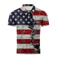 thumbnail image 5 of UVEASISHA Patriotic American Flag Polos Shirt for Men USA 250th Anniversary Shirts 4th of July Short Sleeve Collared Golf T-Shirts Gifts Black XXL, 5 of 6